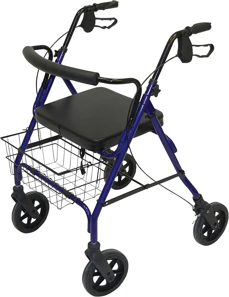 DAYS Heavy Duty Bariatric Rollator, Small, Mobility Aid, Mobility Walker & Rest Seat for Elderly, DisabledWalking Stabilizer, Four Wheels, Small