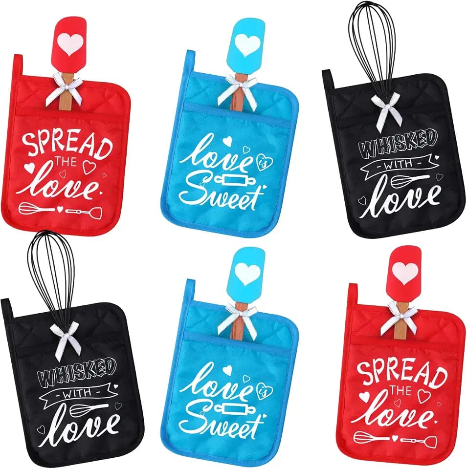 FillTouch 12 Pcs Bridal Shower Game Prizes, Potholder Spatula Whisk
