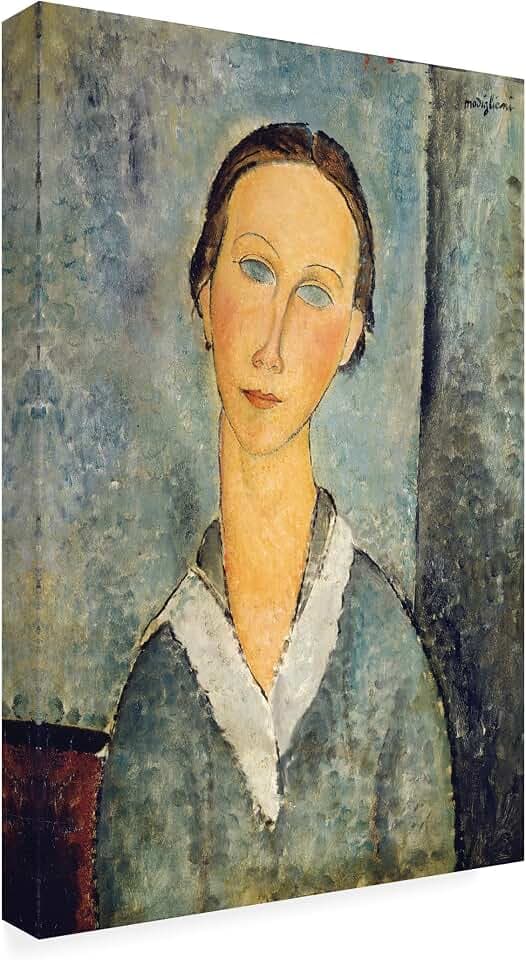 Trademark Fine Art - 'Girl In A Sailor'S Blouse, 1918' Canvas Art - 24x16