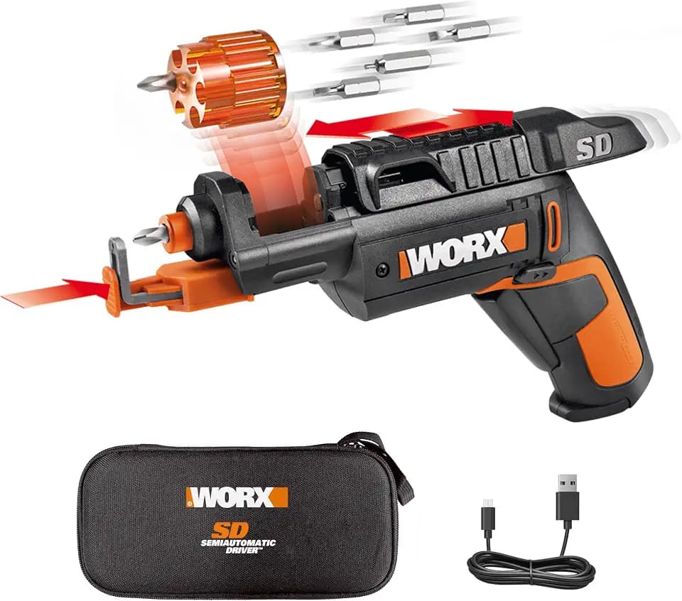 WORX Cordless Screwdriver, 4V 6-Bit Set with Screw Holder, WX255L.5