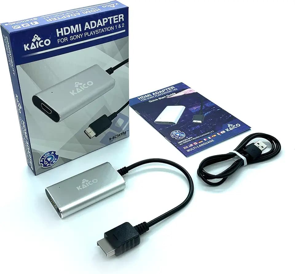 Kaico PS1 & PS2 HDMI Adapter for PlayStation 1 and 2 with RGB Switch