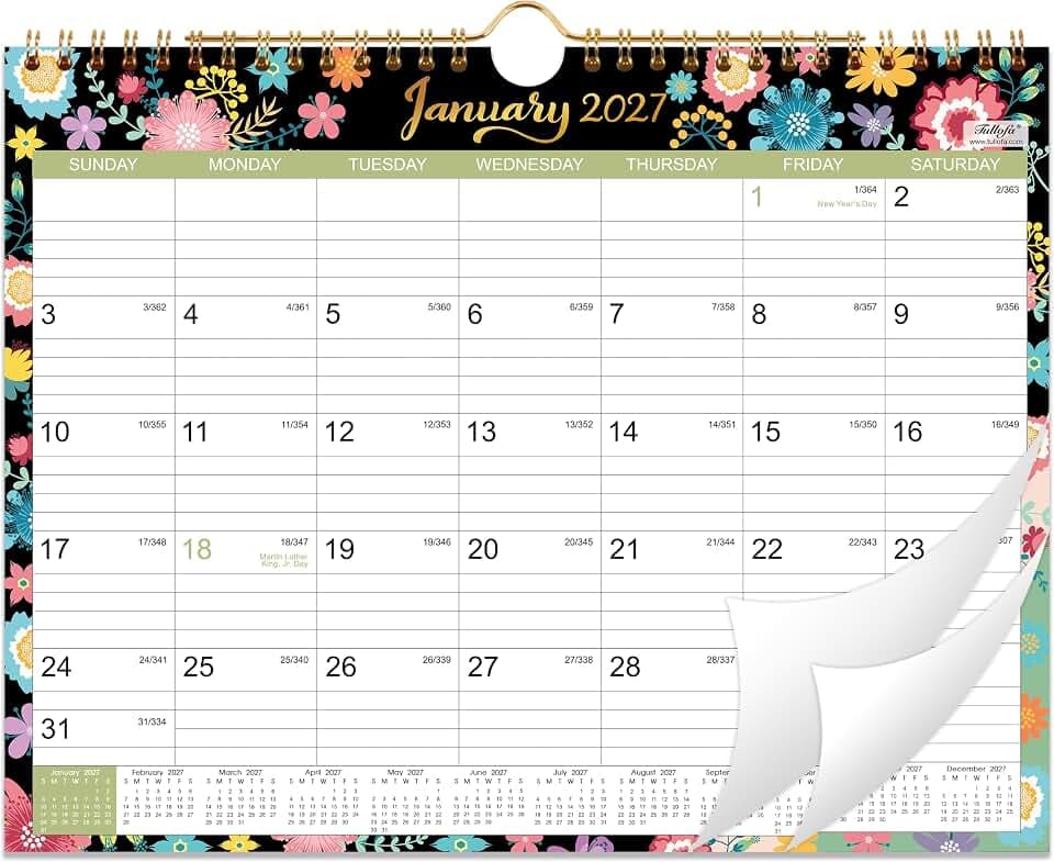 2027 Calendar - 2027 Wall Calendar, 2027 Calendar 12 Month, 14.6" x 11.5"