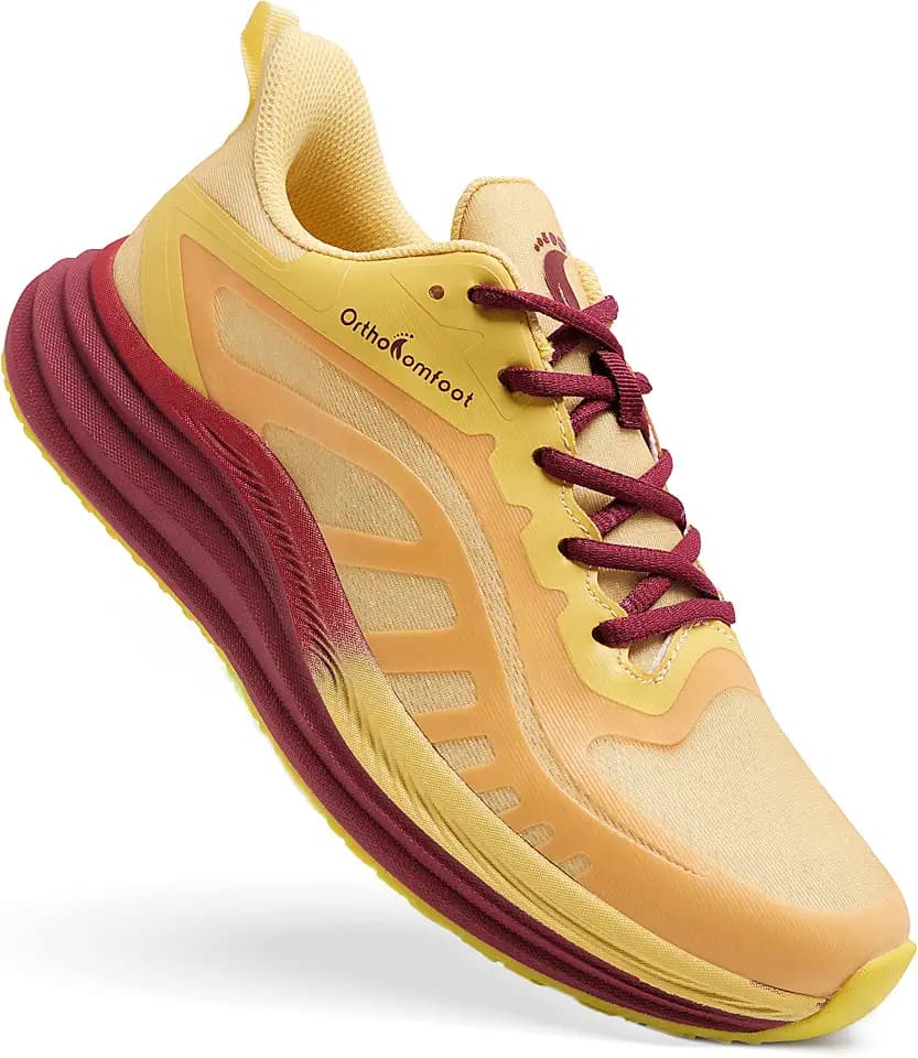 Men's Orthopedic Road Running Shoes: Comfortable Casual Arch Supports Plantar Fasciitis Orthotic Breathable Sneakers, Casual Flat Feet Athletic Sport Tennis Work Walking Shoes for Foot and Heel Pain