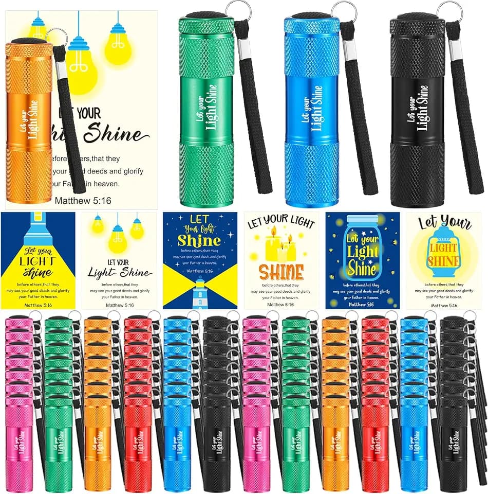 96 Set Halloween Flashlights Gift Bulk,Mini Christian Flashlight Bulk
