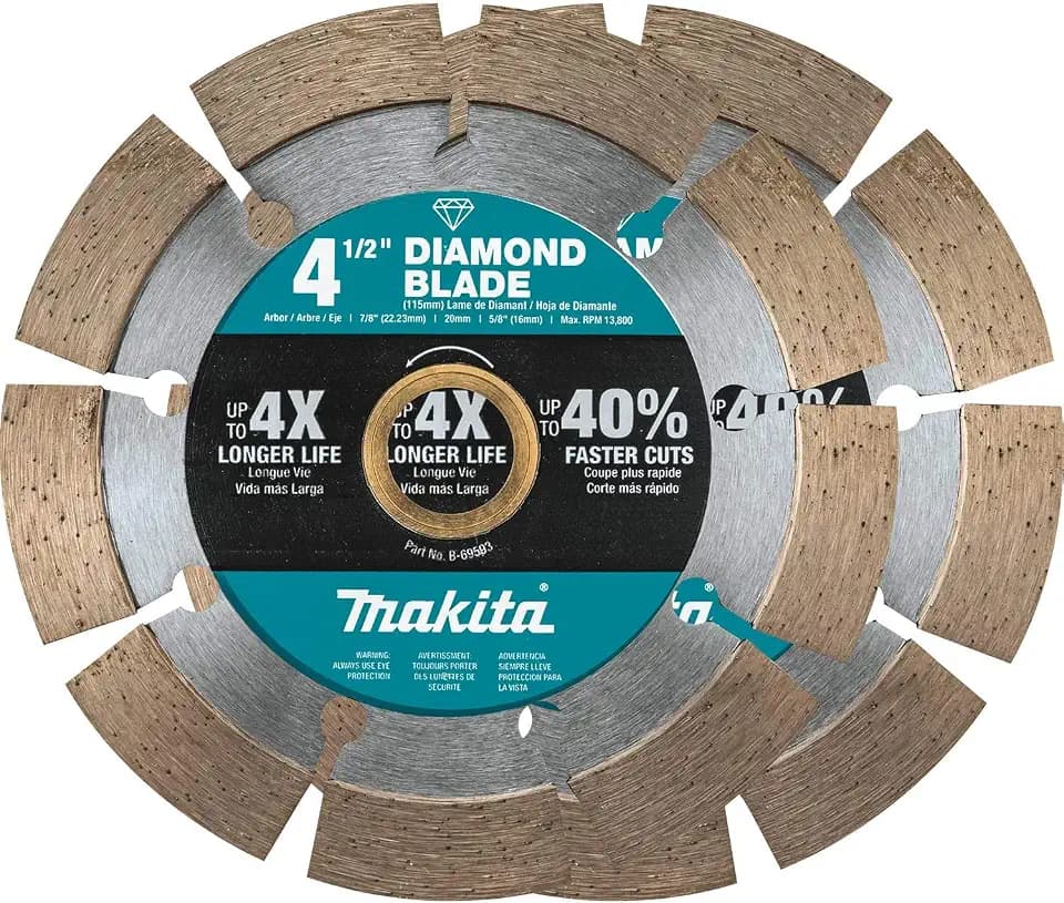 Makita B-69602 4-1/2" Diamond Blade, Segmented, General Purpose, 2/Pk