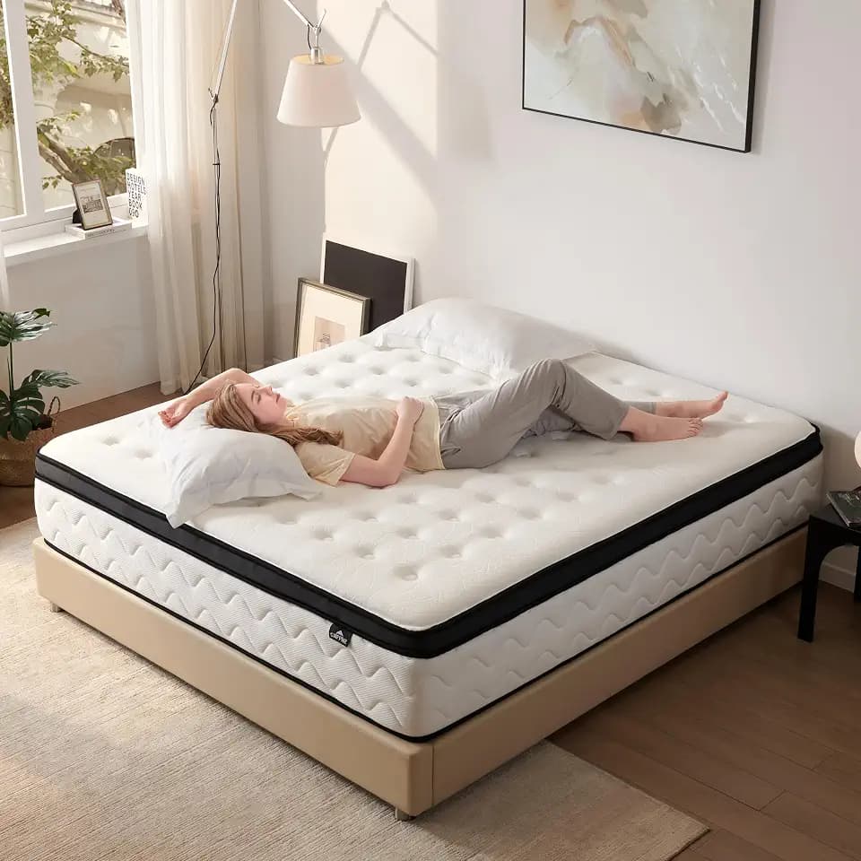 Full Mattress 12 Inch, Medium Firm Hybrid Mattress Full with Memory Foam & Zoned Pocket Springs for Pressure Relief, Motion Isolation | Fiberglass-Free, CertiPUR-US Certified | 75" x 54"