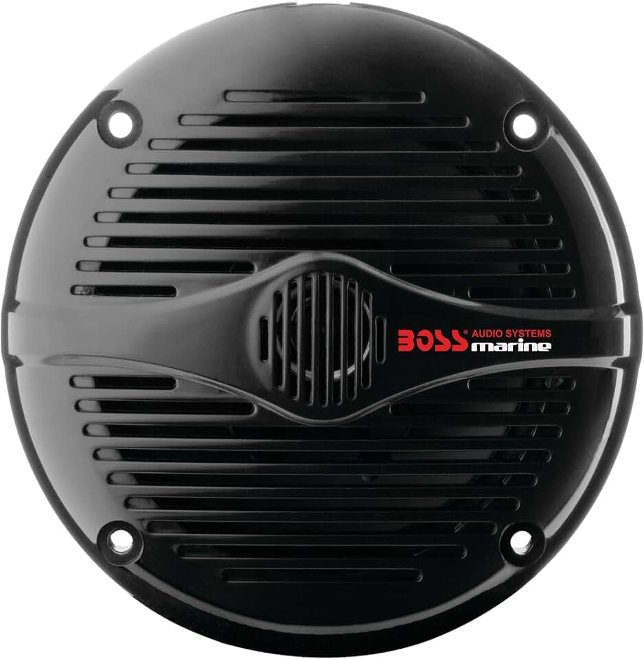 BOSS Audio Systems MR50B Bootslautsprecher, 13,3 cm (5,25 Zoll), Stereo,, 150 Watt (Paar), 2-Wege, Vollbereichslautsprecher, Hochtöner, koaxial, wetterfest, paarweise verkauft