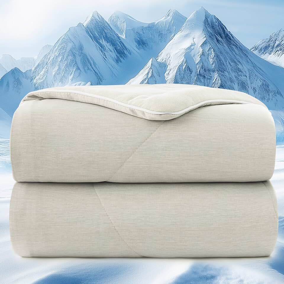 PHF Cooling Comforter, Rayon from Bamboo Soft Breathable Quilted Blanket