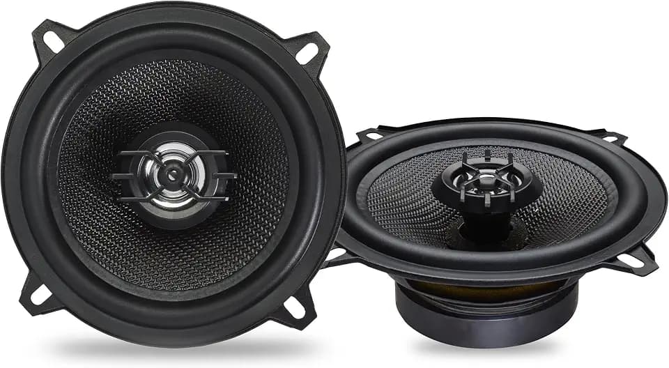 Caliber Auto Lautsprecher Set 100W - 2er Set Lautsprecher Auto - Koaxial Lautsprecher 2-Wege - Inklusive Befestigungsmaterial - Schwarz - 13 cm