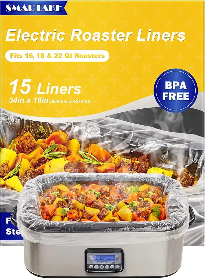 SMARTAKE Electric Roaster Liners for Instant Cleanup, 18 x 34 Inch