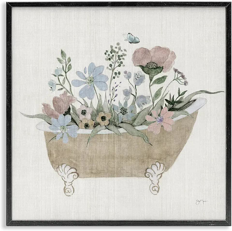 'Rustic Botanicals in Tub'| Framed Giclee Art