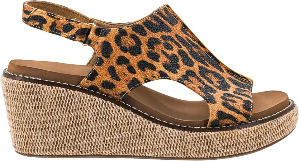 Corkys Footwear Womens Carley Wedges, Featuring Corkys EVA Foam Cushioned Insoles, A 2.5 Inch Heel, Lightweight For All Day Wear, And Hook And Loop Closure