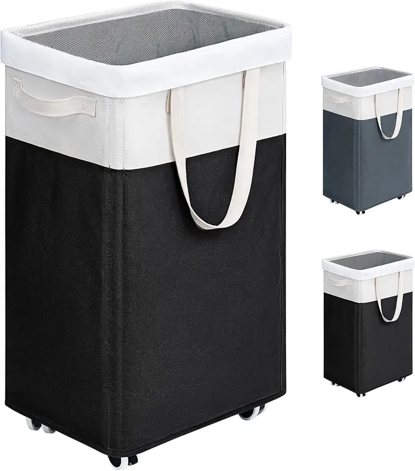 Goodpick 75L Laundry Hamper with Wheels & Removable Wash Bag for Dorm
