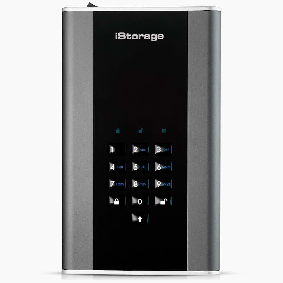 iStorage diskAshur DT² HDD Secure Portable Desktop Festplatte 18TB 256-Bit AES-XTS Encrypted FIPS Level 3 IS-DT2-256-18000-C-X