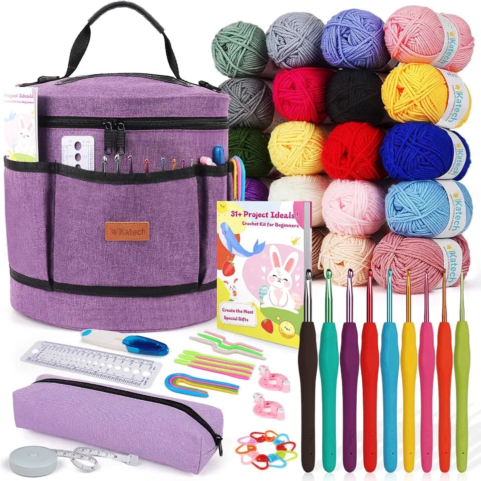 Katech Crochet Kit for Beginners, Adults, Kids Includ Everything You Needed