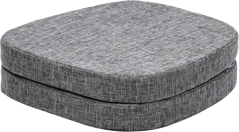 baibu 2-Layer Memory Foam Metal Dining Chair Pads, 14 x 14In, 2 Pack, Grey