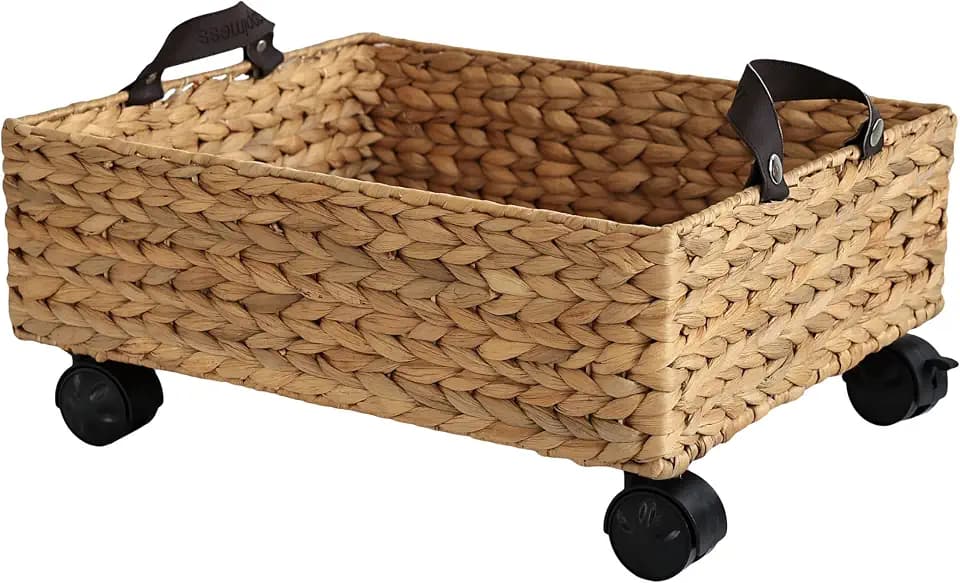 happimess Adaline Underbed Hyacinth Storage Bin 18.11", Natural