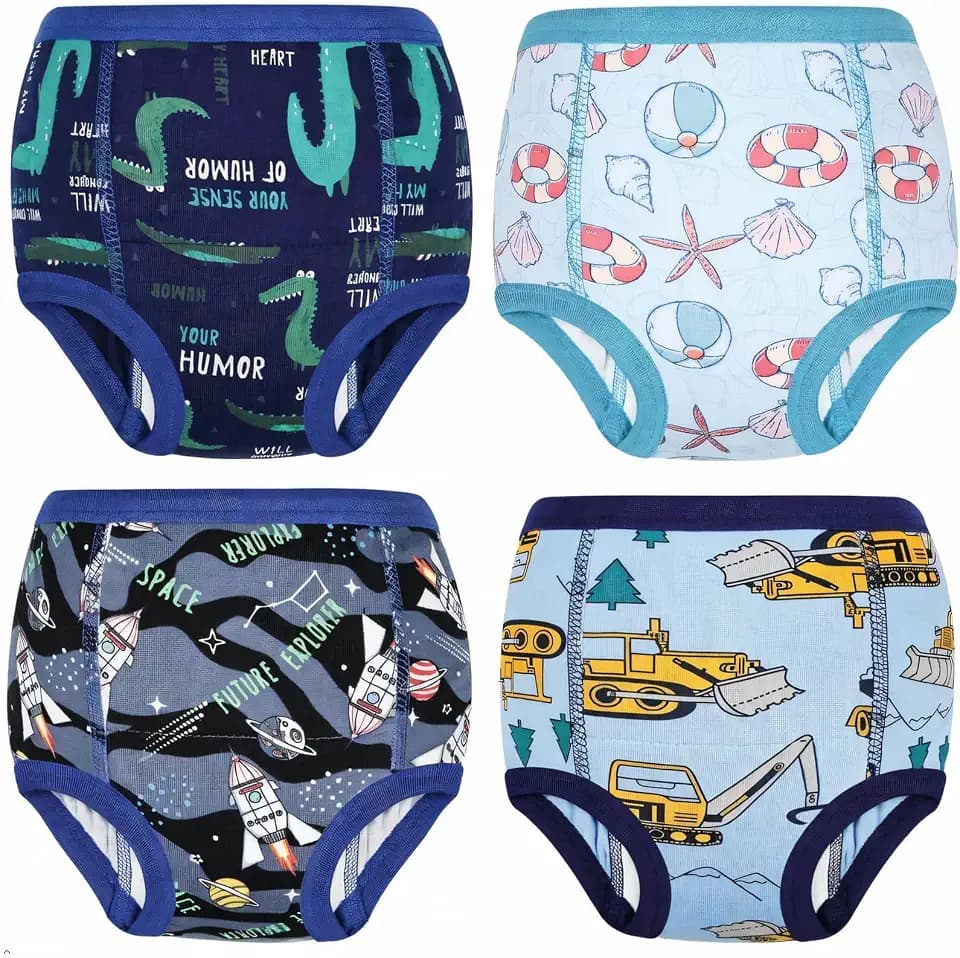 Potty Training Underwear 4Pack Absorbent Toddler Boys Pants 2-6T