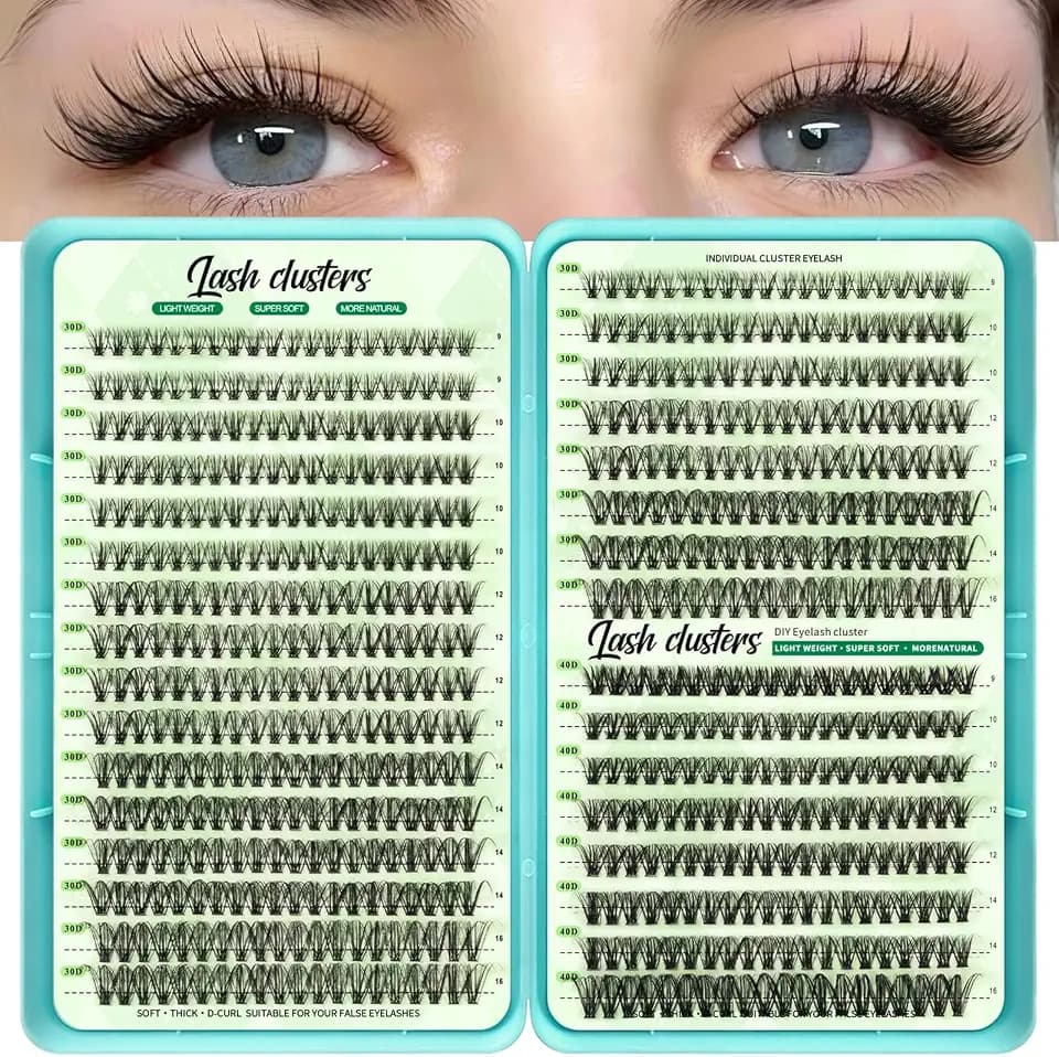 Wispy Lash Clusters D Curl eyelash clusters Natural Look Eyelashes 9-16mm