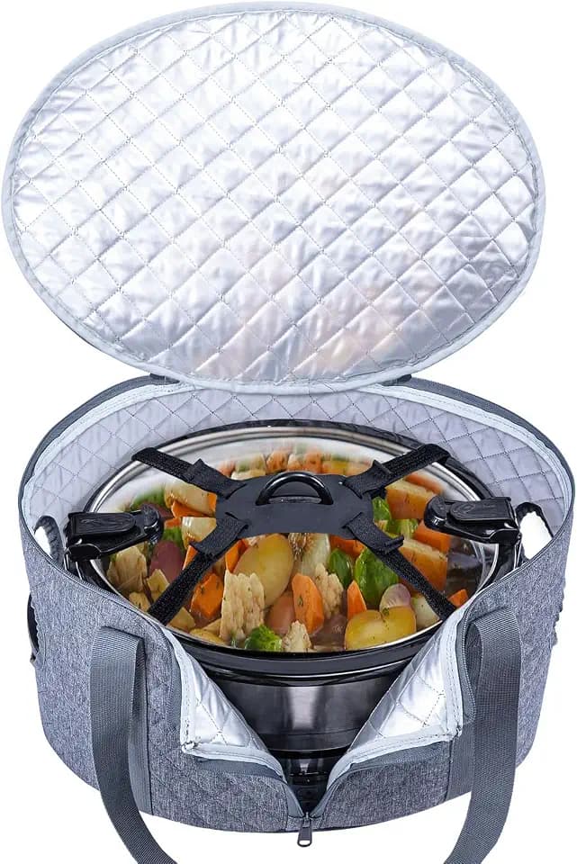 BAGSPRITE Slow Cooker Carrying Case for 6-8 Quart Crock Pot w/Lid Fastener
