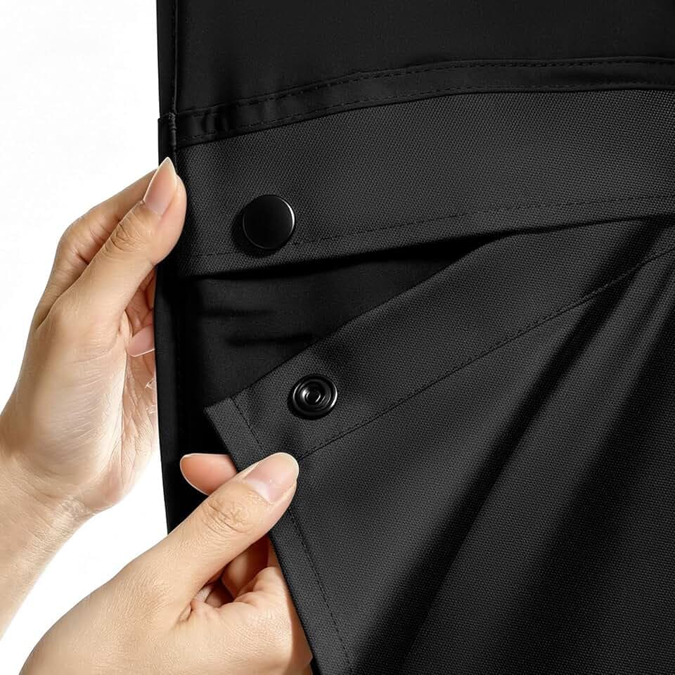 Black Snap-in Liner 71"W x 52"L, for 72"W x 75"L Hook Free Shower Curtain