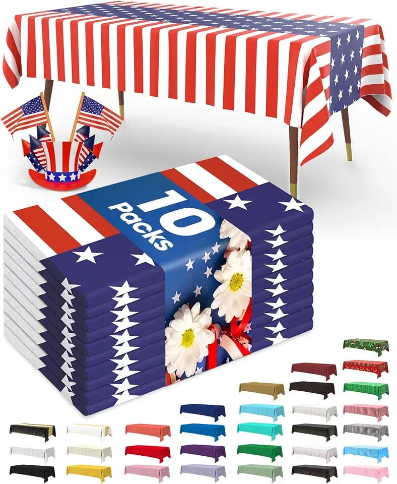 Pureegg 4th of July USA 250th Anniversary Tablecloth