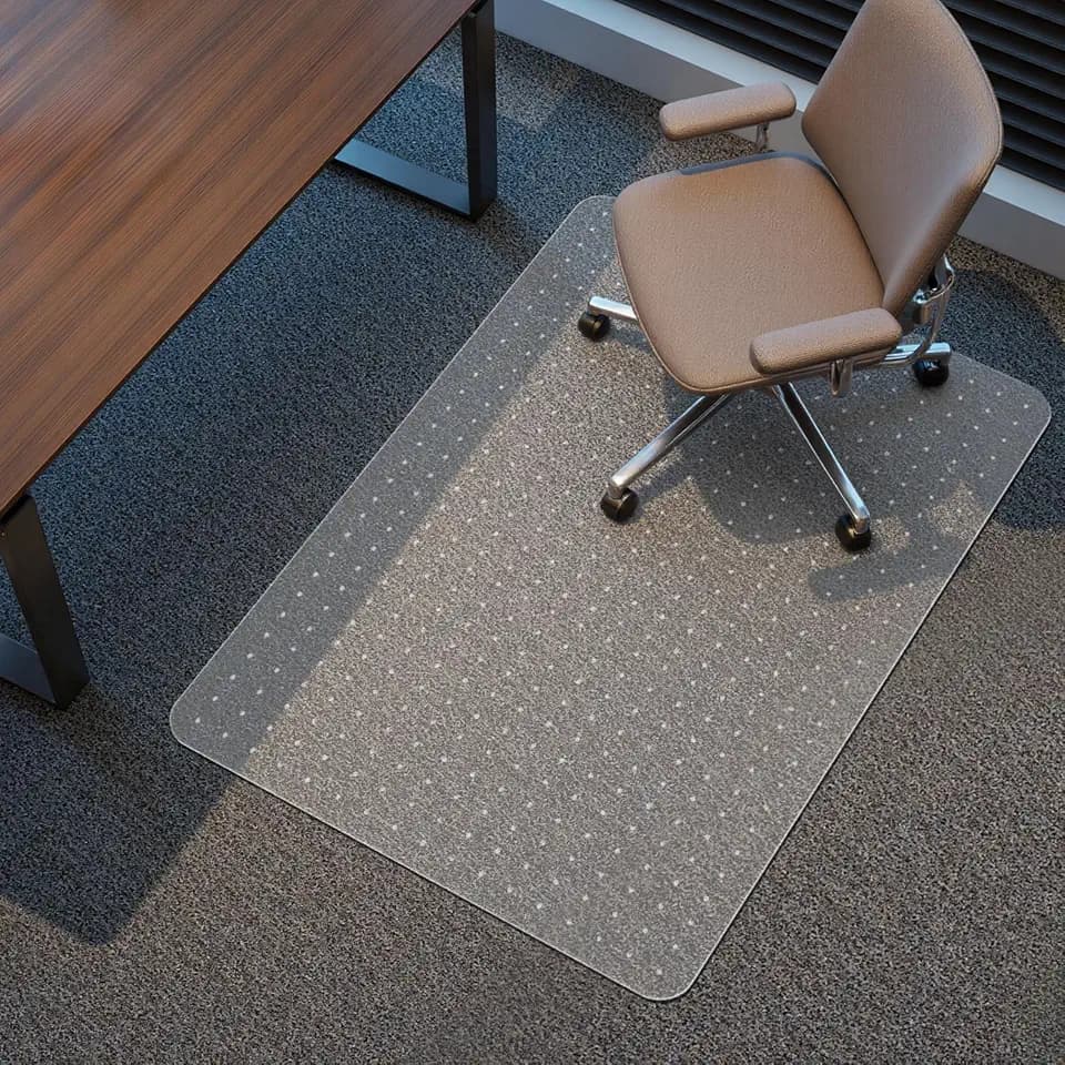 Kuyal Office Chair Mat for Carpet, Clear Heavy Duty Computer Chair Mat