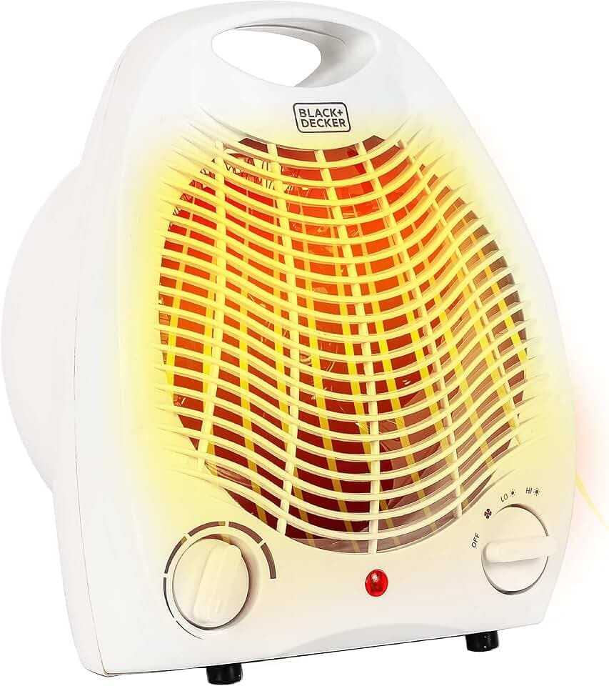 BLACK+DECKER Personal Desktop Heater, 1500 Watts, BHD101W, White