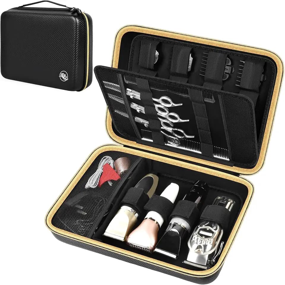 Boobowl Hard Case for Hair Clippers, Barber Tool Organizer for Home&Travel