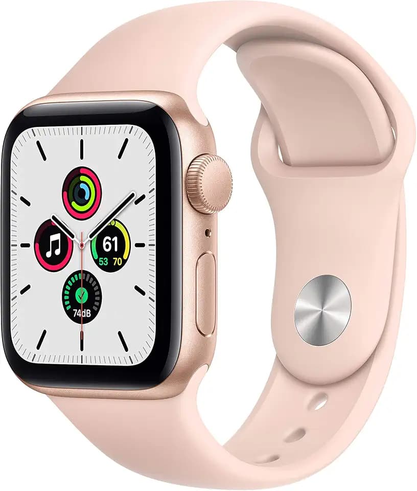 2020 Apple Watch SE (GPS, 40 mm) Aluminiumgehäuse Gold, Sportarmband Sandrosa