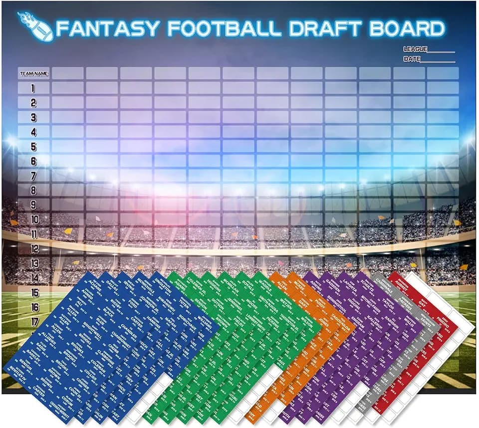 2026 Fantasy Football Draft Board Kit with 600 + Labels