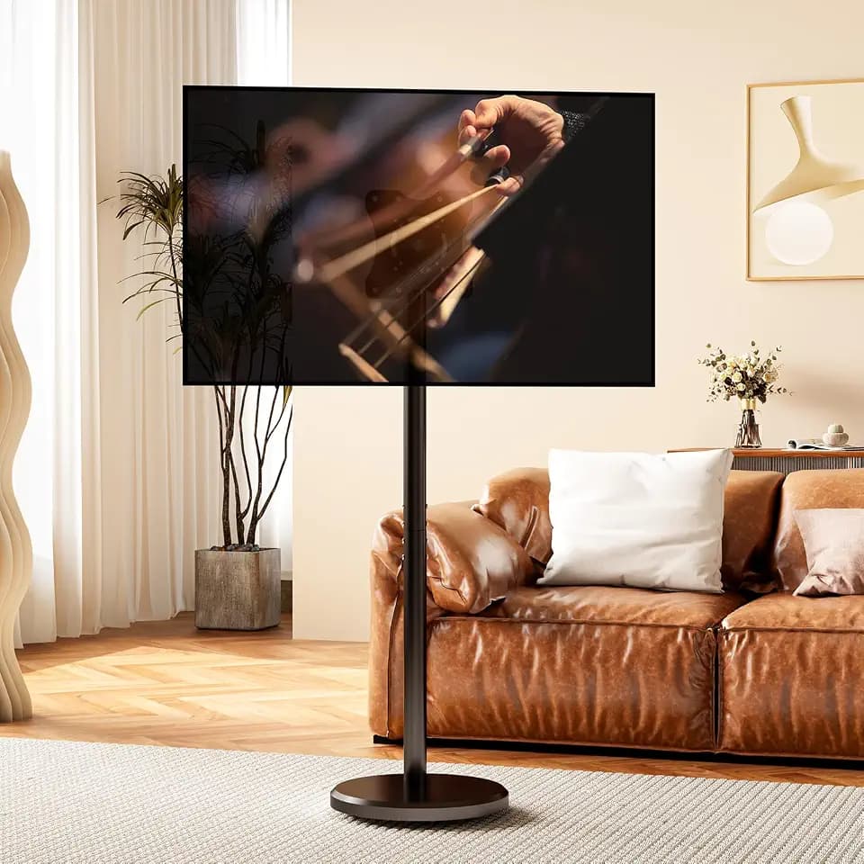 Rolling TV Stand with Wheels for 10-46 Inch TVs, 88 lbs, Black