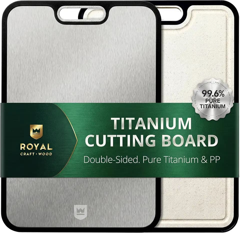 ROYAL CRAFT WOOD Cutting Board with Juice Groove - Kitchen Chopping Board for Meat Cheese and Vegetables, Heavy Duty Serving Tray