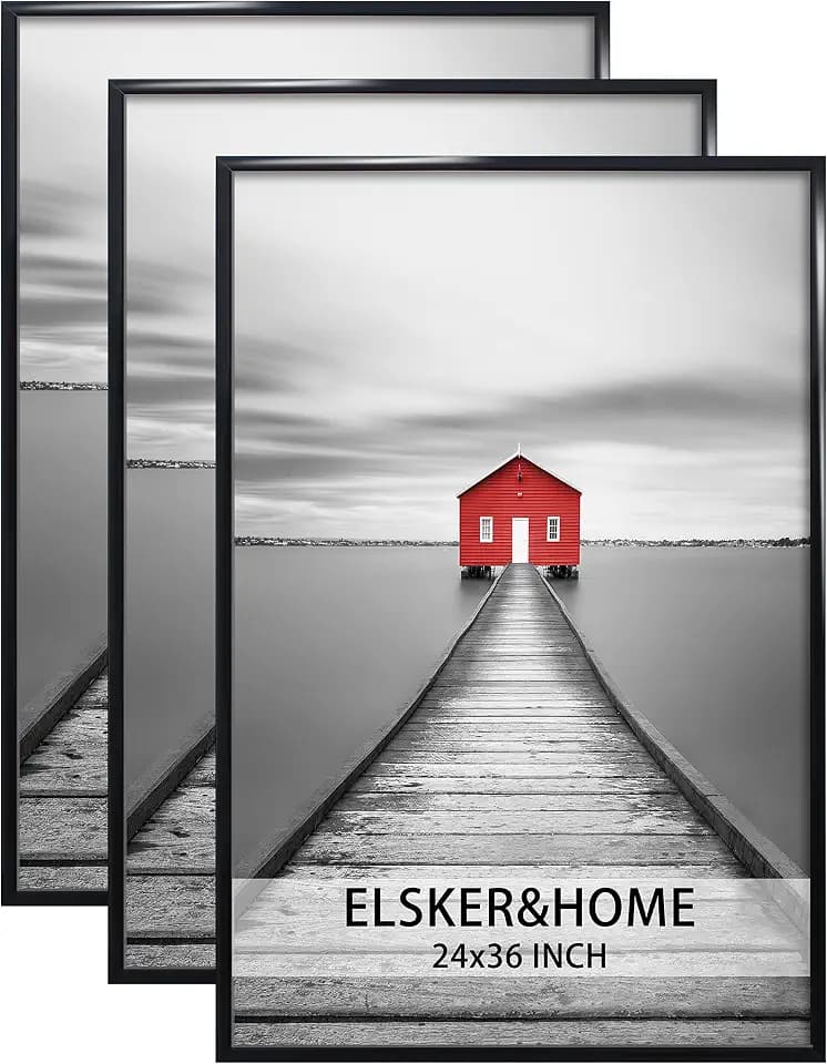 ELSKER&HOME 24x36 Poster Frame 3 Pack, Black