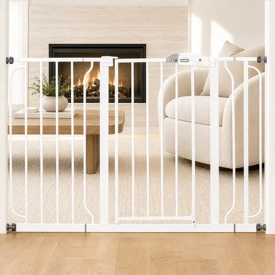 Regalo Safety 29"-49" Extra Wide Baby Gate, Bottom of Stairs & Doorways