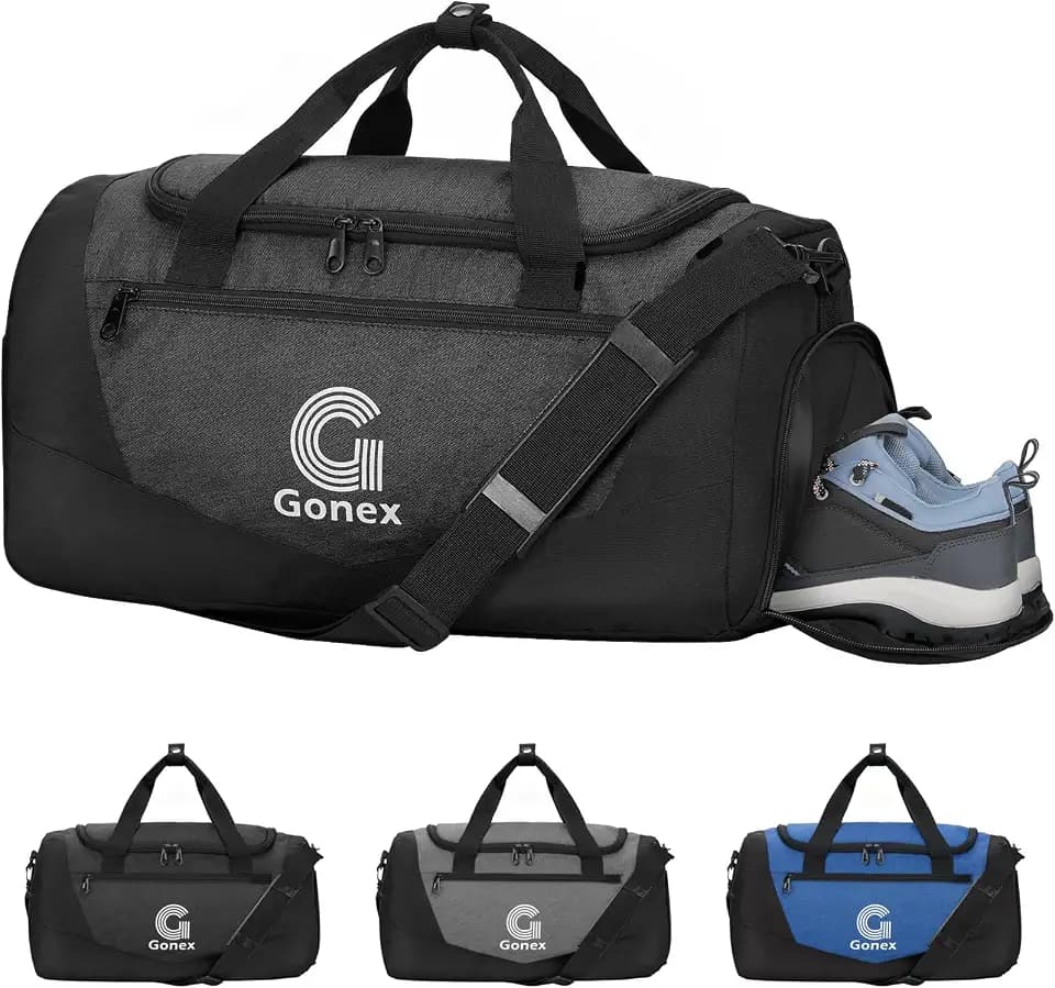 Gonex 30L Gym Bag with Shoe Compartment, Sports Duffle for Men & Women