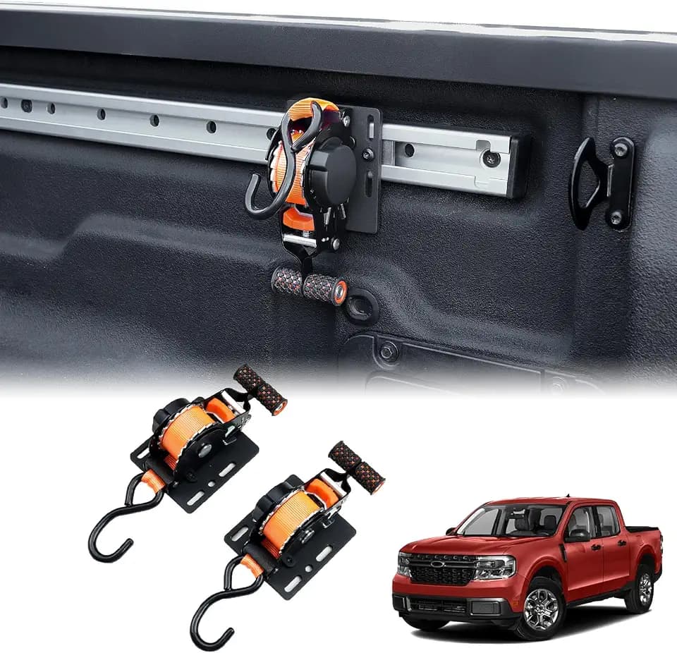 Mabett Retractable Ratchet Straps for 2022-2026 Ford Maverick Accessories