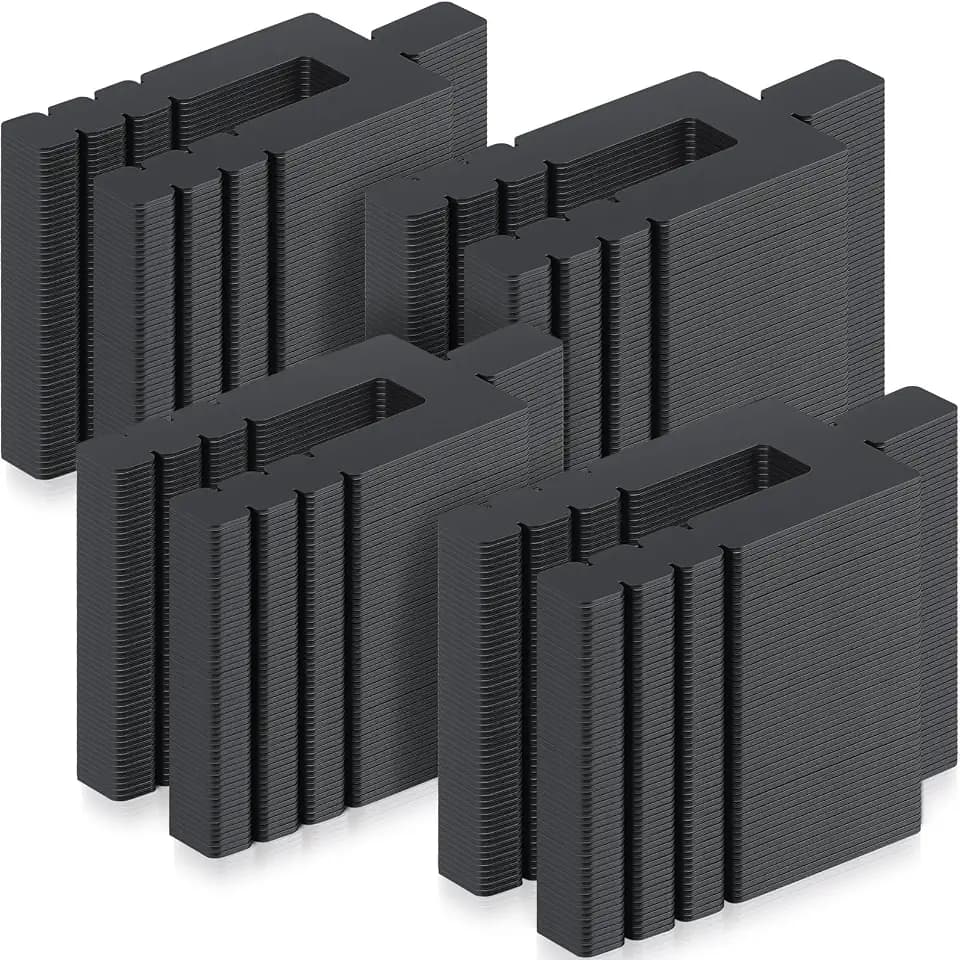 4000 Pcs 1/16" x 3-1/2" Stack Shims Bulk Stackable Black Shims for Windows & Doors