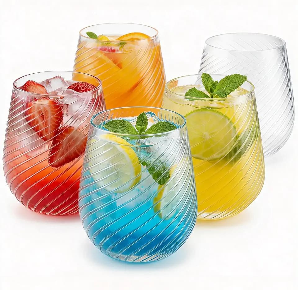 40 Pack Plastic Wine Glasses, 12 Oz Disposable Cocktail Whiskey Glasses