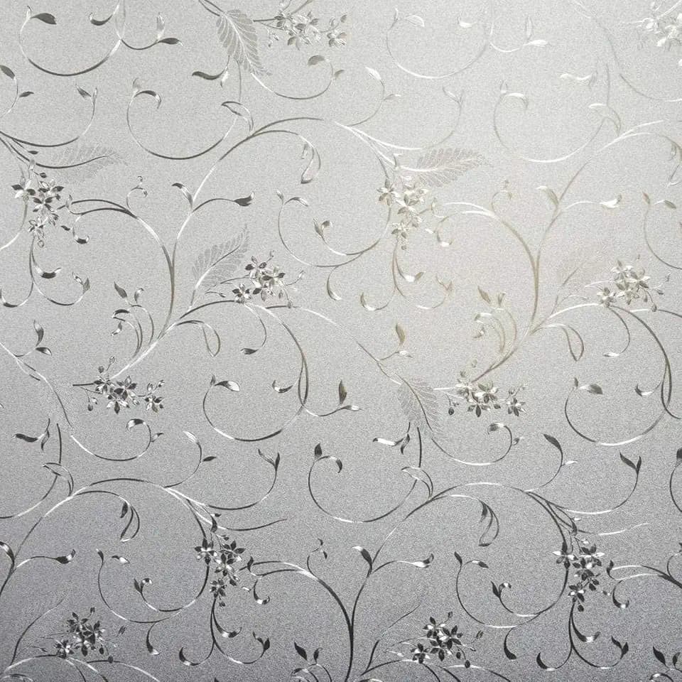 Niviy Static Cling Non-Adhesive Window Film Frosted Glass Bathroom Door Decoration Privacy Covering (17.7"x 78.7", 2Pcs)
