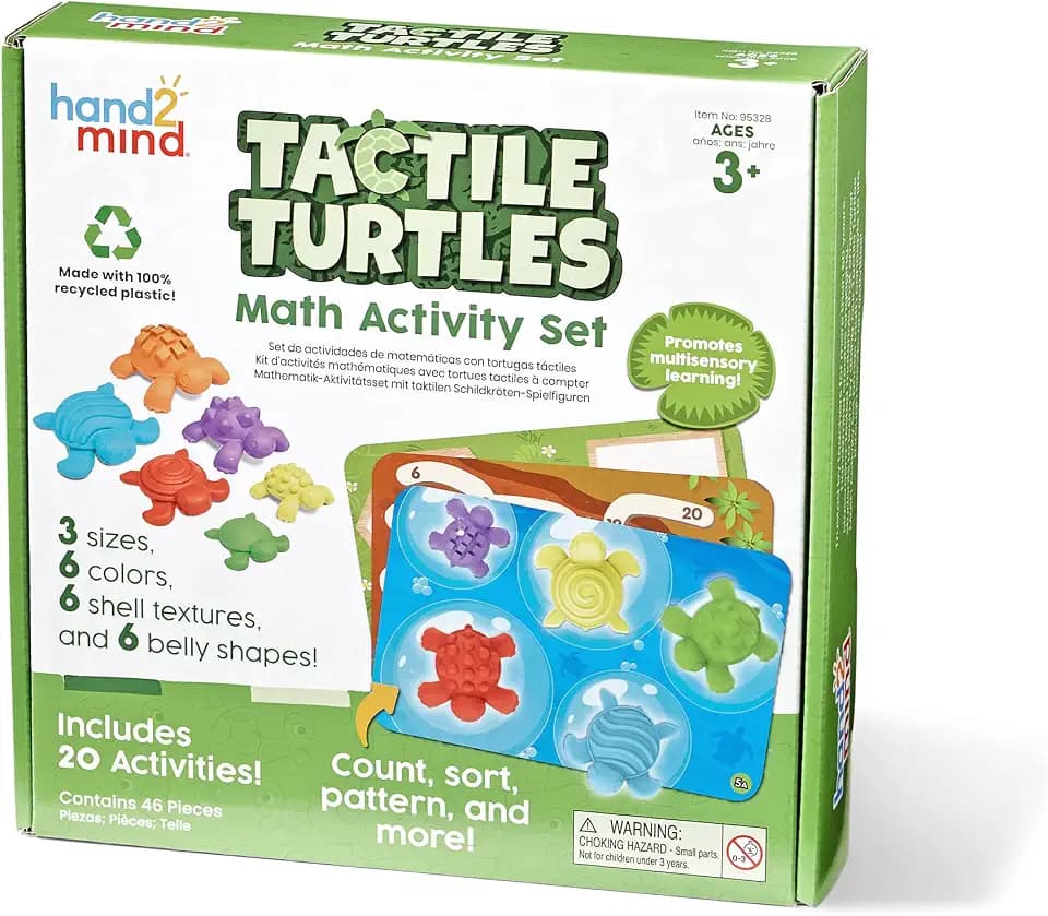 hand2mind Tactile Turtles Math Activity Set, Math Counters for Kids Ages 3+