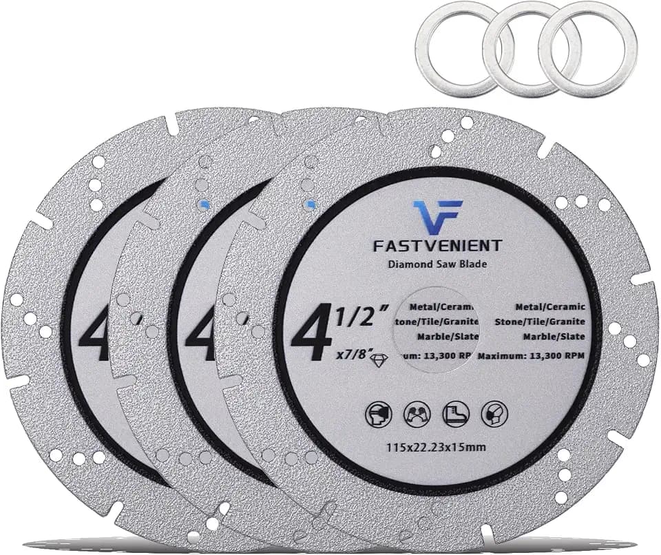 Diamond Blades 3PCS 4-1/2" Diamond Multi-Purpose Saw Blades