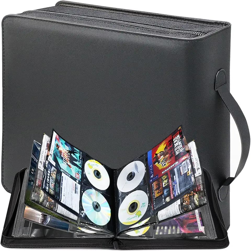DVD Storage Binder 200 Discs, CD Case with Booklet Pockets, Large