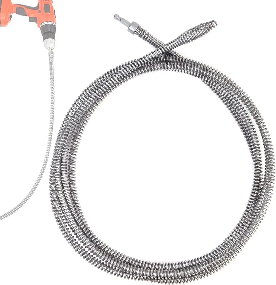 9.84 FT Drill Drain Snake,Sink Unclogging Tool That Can Be Connected To An Electric Drill,Hair Catcher Drain Snake,Drain Auger Drill Attachment,Drill Snake For Plumbing