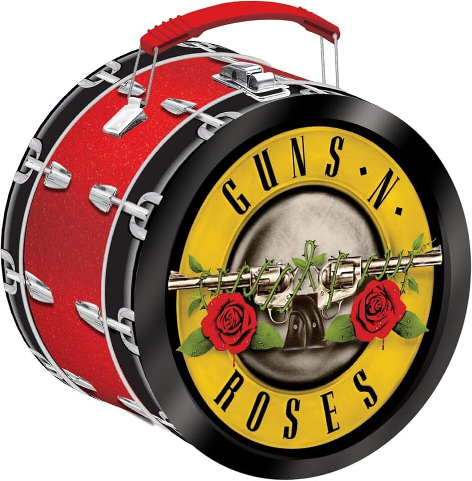 AQUARIUS Guns N' Roses Drum Shaped Fun Box 8 x 7 Inch - Collectible Storage Merchandise Gift for Teens and Adults