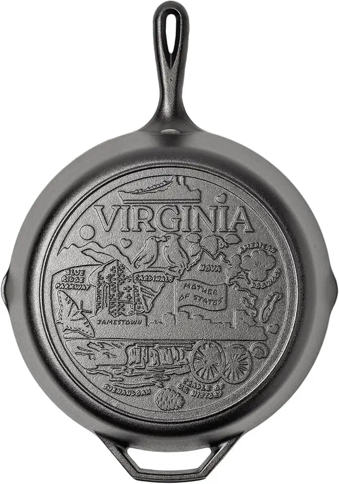 Lodge Pre-Seasoned Cast Iron Skillet, 12 Inches, Virginia