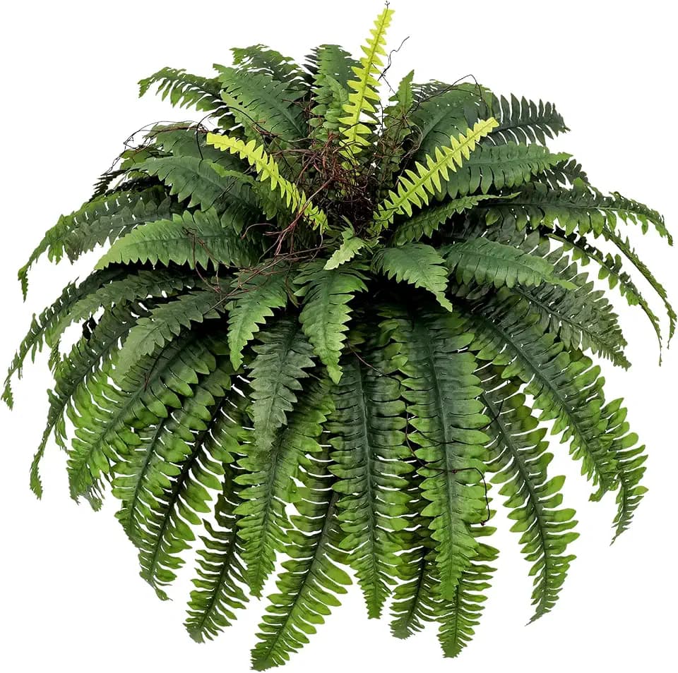 Artificial Ferns for Outdoors & Indoors, 47" Fake Ferns w/ Withered vines