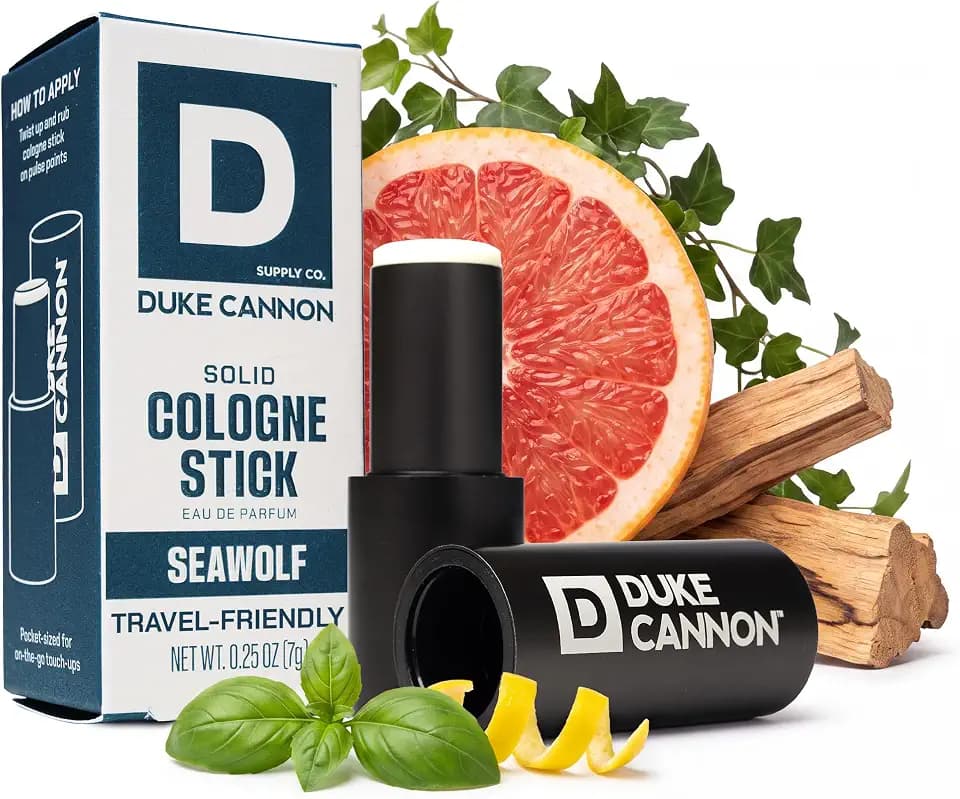 Duke Cannon Solid Cologne Stick for Men - Seawolf - 0.3 oz