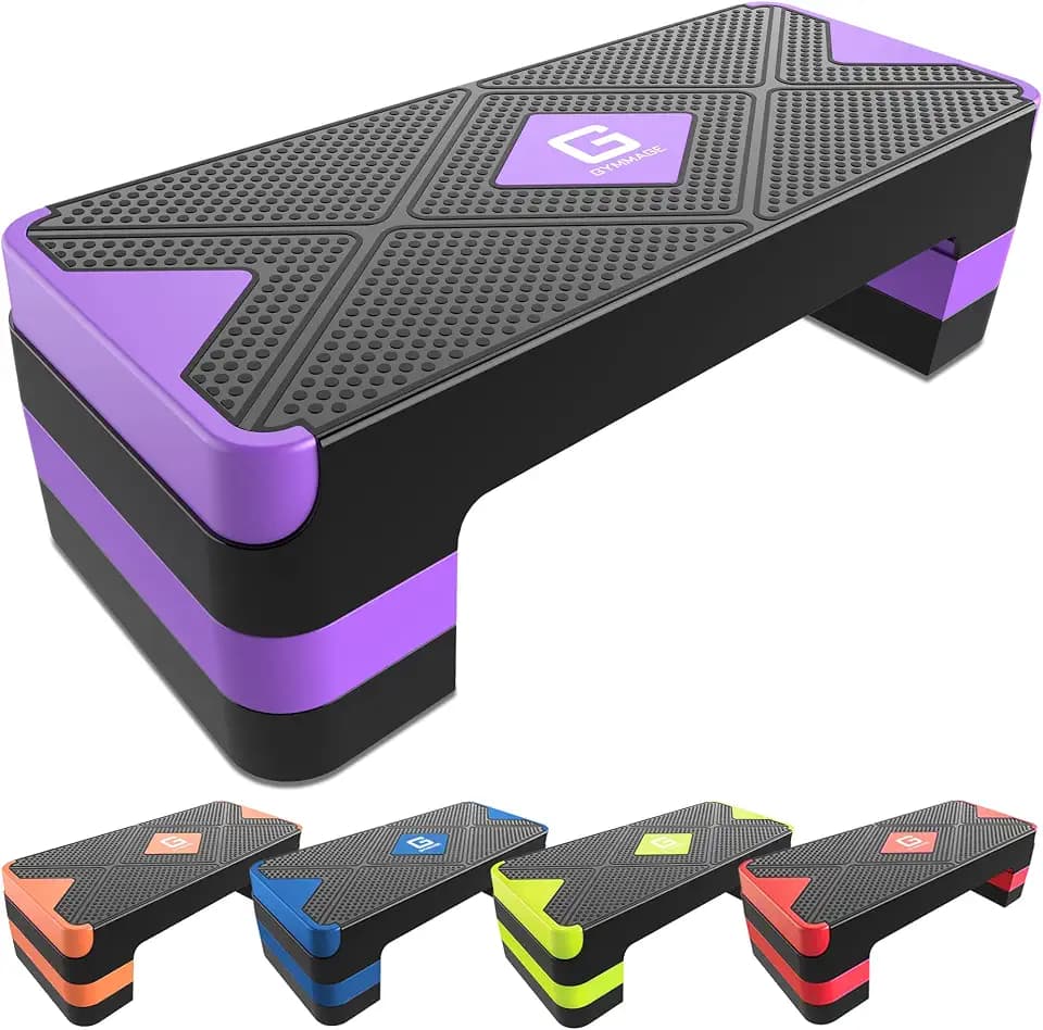 GYMMAGE Aerobic Exercise Step, Adjustable Height,