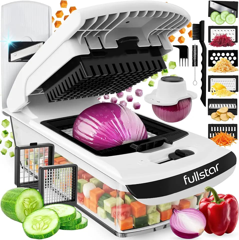 Fullstar Pro Original Vegetable Chopper & Mandoline Slicer 8-in-1 Prep Tool